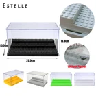 3 ступеньки акриловые Пылезащитная коробкаЧехол, Коллекция строительных блоков, демонстрациядемонстрация чехла, фигурки, кирпичи для детей, игрушки, подарки