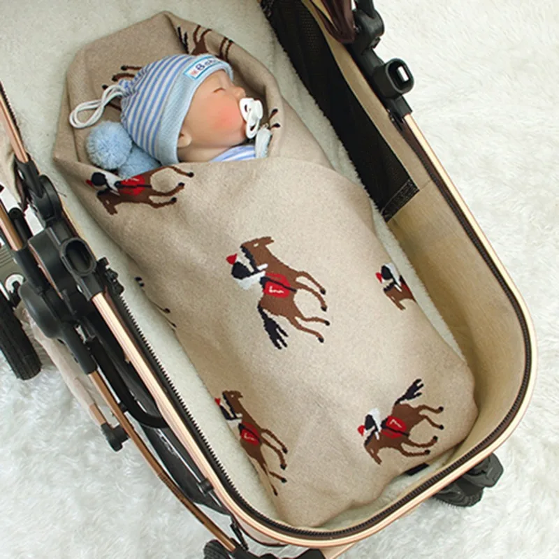 

Детское одеяло s вязаное милое мультяшное мягкое теплое Пеленальное Одеяло для новорожденных Детские Банные полотенца 100*80 см белье для мал...