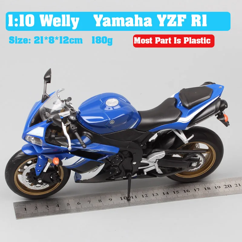 1:10 масштаб welly большой Yamaha YZF-R1 мотоцикл Diecasts и игрушечные транспортные средства гоночный мотоцикл модель игрушка подарок для коллекции детей - Цвет: Yamaha YZF R1