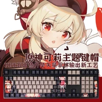 genshin impact keycaps game character klee keyboard decoration fans otaku game player cosplay props gifts fashion keycap
