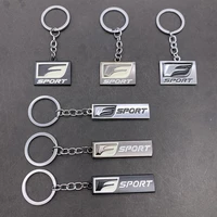 100pcs wholesale keychains f sport emblem metal logo badge side fender marker trunk lid key ring for lexus rxct gs es is nx