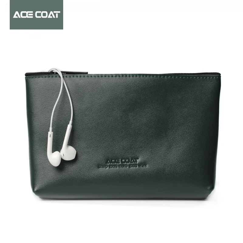 Сумка для мыши ACECOAT из спилковой кожи чехол хранения беспроводной адаптера