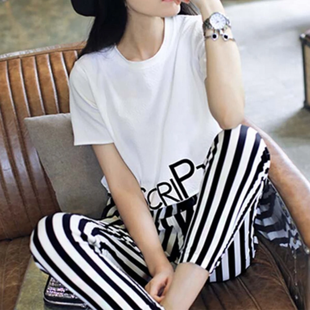 Модная повседневная одежда с короткими рукавами для женщин и девочек