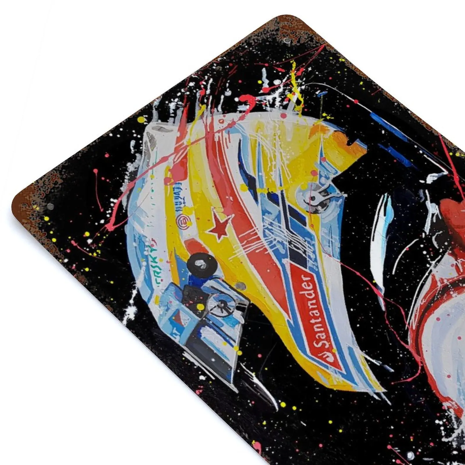 

Alonso Red Printed Retro Metal Poster Decor Home Wall Decoration Tin Sign Plaque