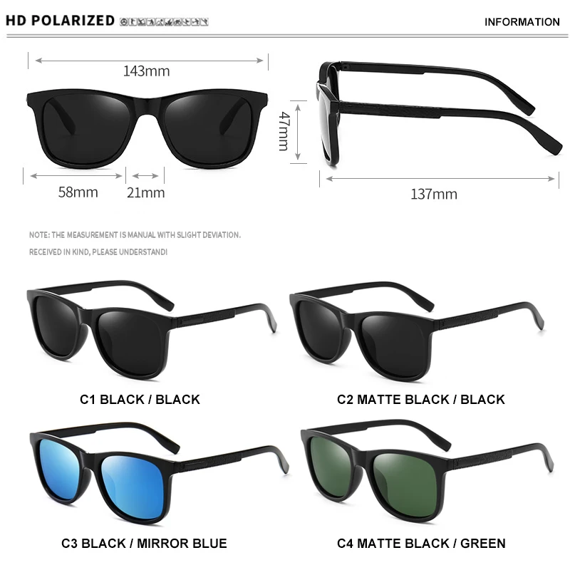 

SIMPRECT Polarized Sunglasses Men 2020 UV400 Anti-Glare Driver's Square Sunglasses Retro Vintage Mirror Sun Glasses For Men