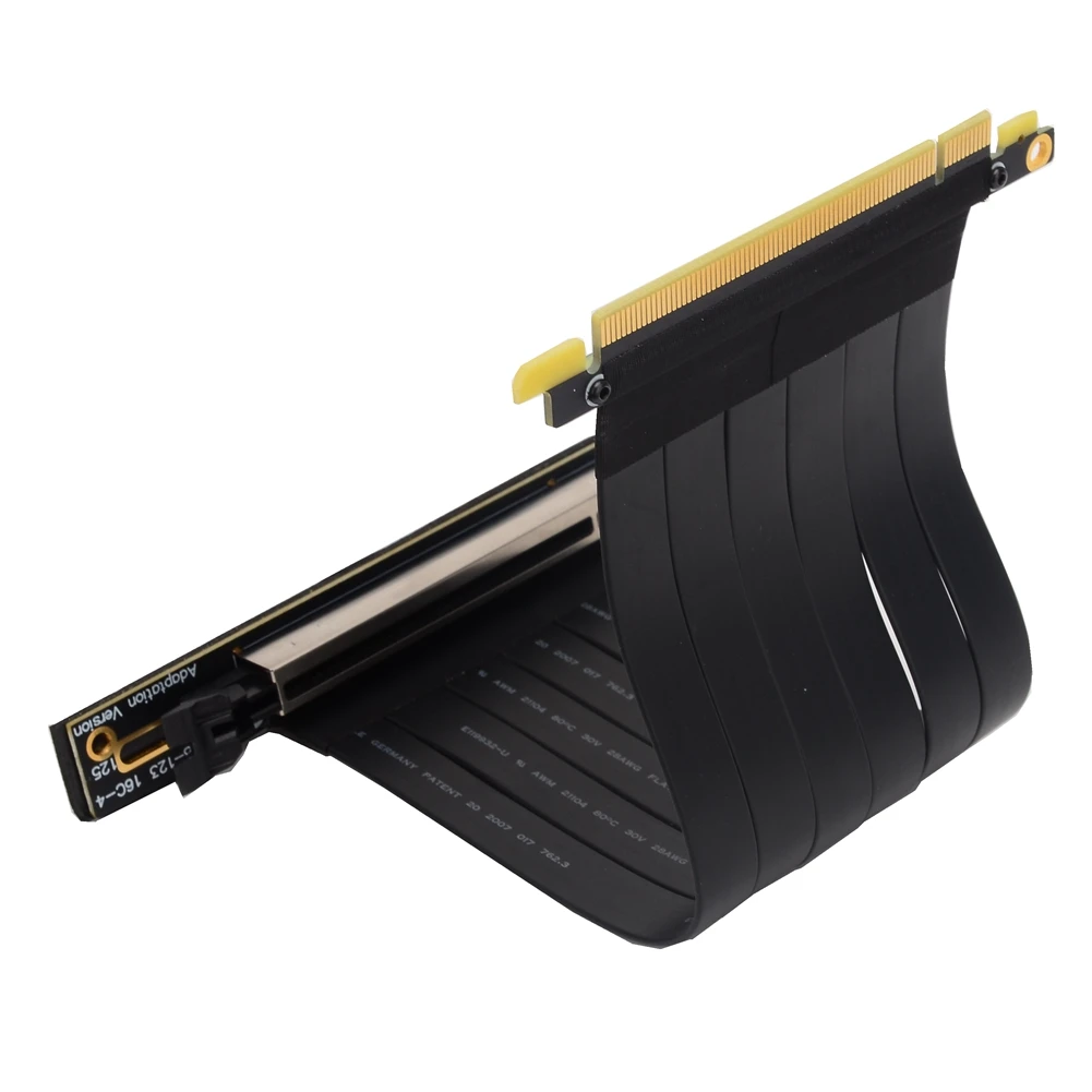 pcie 3 0 x16 extension slot 360° pci express 3 0 16x riser ribbon extender cable slot reverse 360 degree for video card upright free global shipp