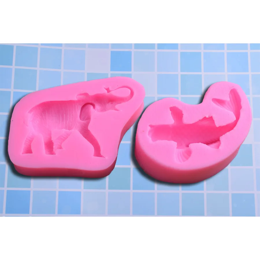 

Goldfish Koi ElephantSilicone Fondant Resin Aroma Stone Ornaments Soap Mold For Pastry Cup Cake Decorating Kitchen Tool