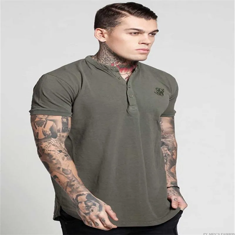 2021 Летняя мужская хлопковая шелковая футболка siksilk Kanye West с короткими рукавами в