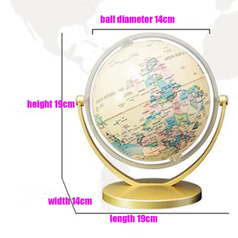 19 см Ретро Шар вращающийся на 360 градусов карта океана шар антикварная настольная