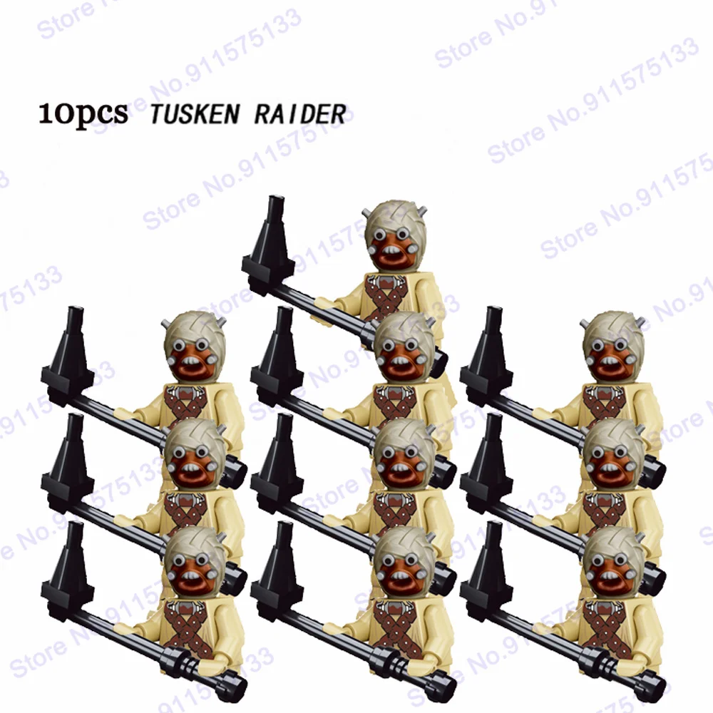 

10pcs Sand People Tusken Raiders Assemble Building Blocks Bricks Mini Star Action Figure Wars Toys Kids Gifts