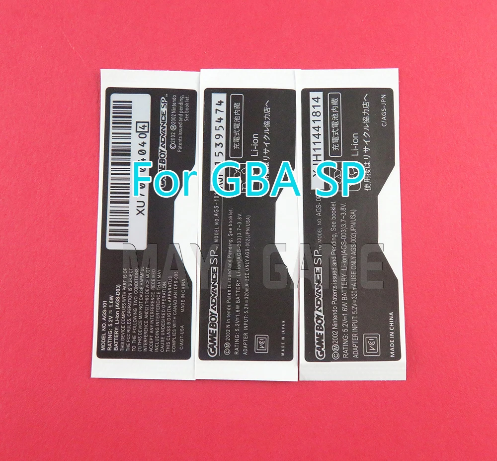 5 шт для GameBoy GBA SP консоли задняя бирка Для Nintendo Game boy этикетка Стикеры AGS 101|tag tag|tag