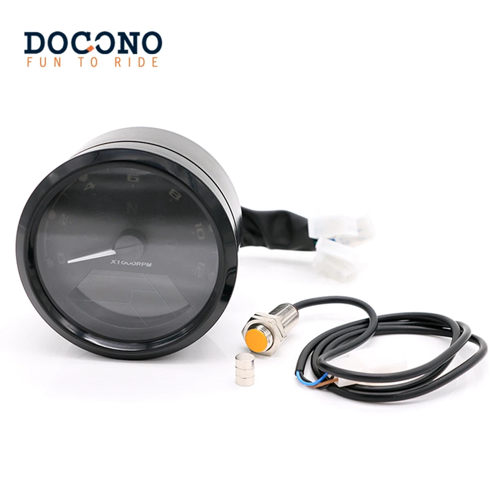 Универсальный Тахометр для мотоцикла 12000 RMP kmh/км/ч ЖК цифровой одометр спидометр