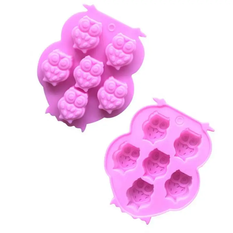 1 шт. 6 отверстий 3D силиконовая форма для выпечки/сова изготовления торта ледяной