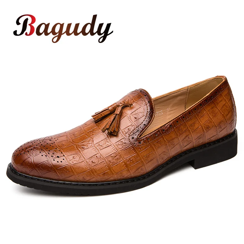 

Men's Formal Shoes Leather Dress Tassel Casual Shoes Italian Style Fashion Men Formal Shoes Moccasins Comfortable Business Shoes