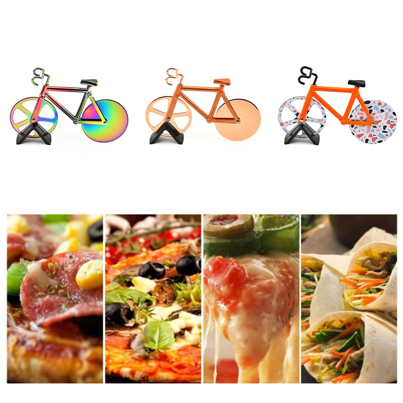 Велосипедный нож для пиццы пластиковый измельчитель из нержавеющей стали в