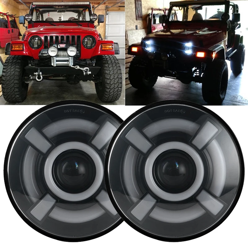 Фары головного света для Jeep JK TJ LJ Land Rover Defender головные фонари джипа УАЗ 4x4 Lada urban