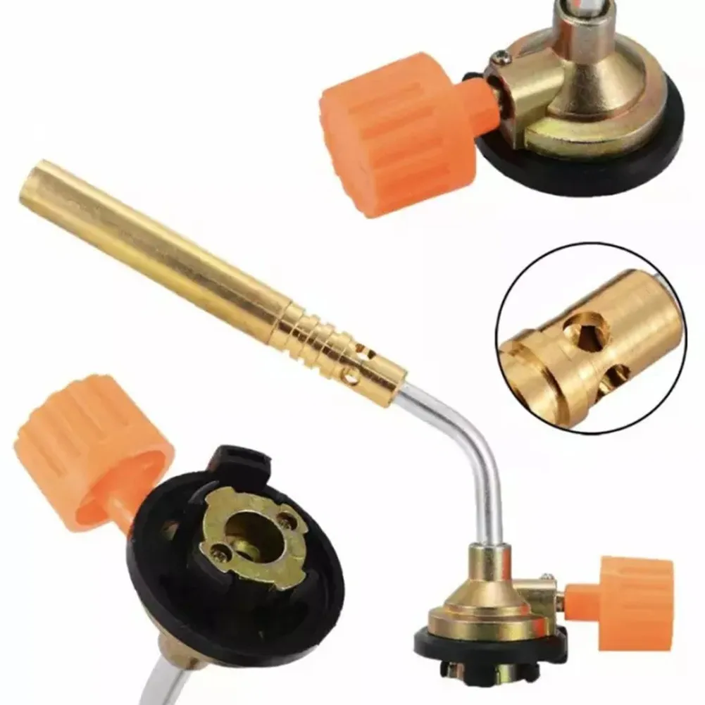 

Lengthen Flame Gas Torch Blowtorch Copper Butane Lighter Burner Heating Welding Soldering Heat Gun Brazing Flamethrower Outdoor