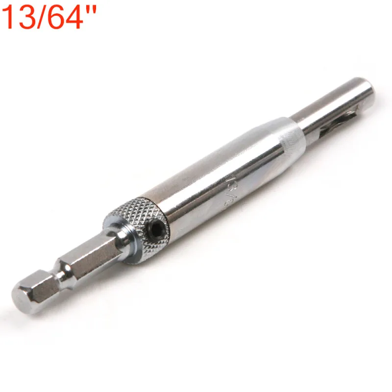 Hole diameter 5.1mm 1 шт. сверло для центра дверного шкафа Самоцентрирующийся шарнир Таппер шестигранное сверло Дырокол деревообрабатывающий инструмент 5/6"-1/4" - Цвет: Hole diameter 5.1mm