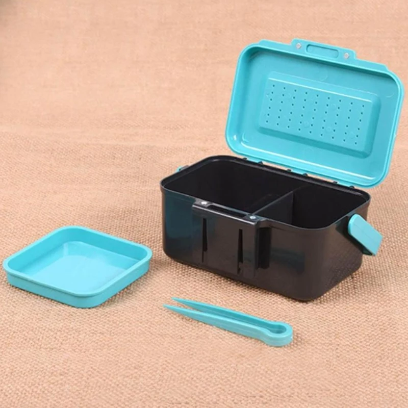 Handle or Hanging Waist Fishing Lure Bait Box Storage Case with Clip Lures Worm Tackle Accessory | Спорт и развлечения
