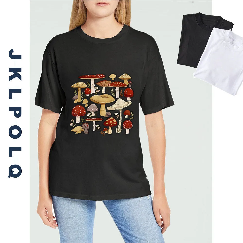 

JKLPOLQ Funny Women's Short Sleeve Funny Unisex T-Shirt 100% Cotton Tee Creative print T-shirt Harajuku Tee