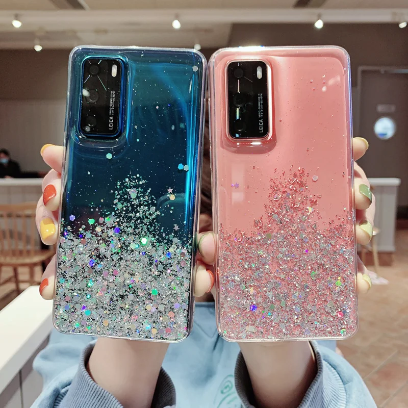 Прозрачный блестящий чехол для Xiaomi 9 S мягкий прозрачный чехол-накладка с