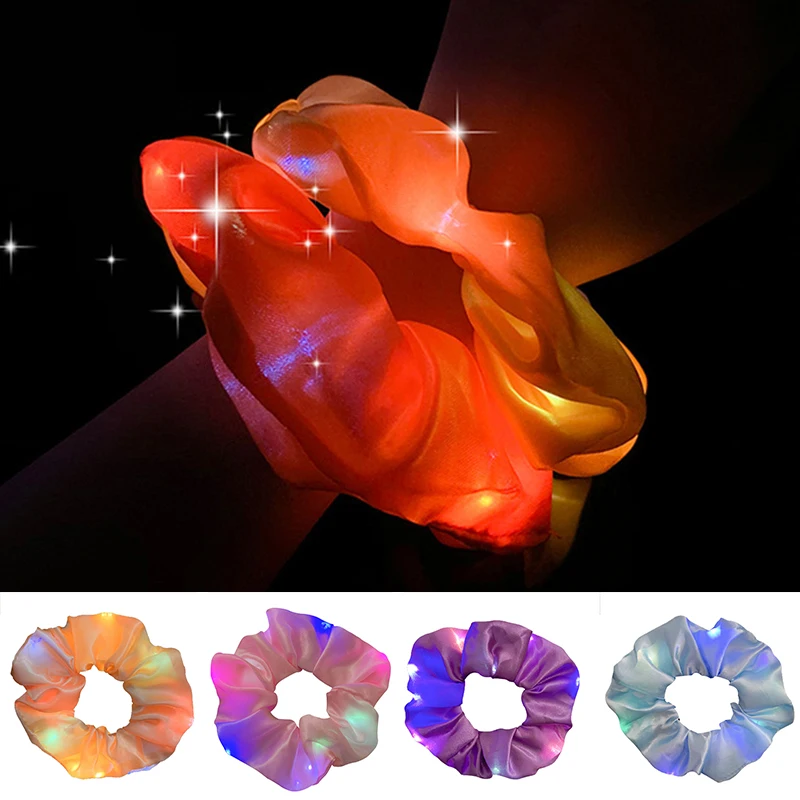 

Светящиеся резинки для волос со светодиодами 2021, эластичные резинки для хвоста, креативные резинки для волос, элегантные аксессуары для вол...