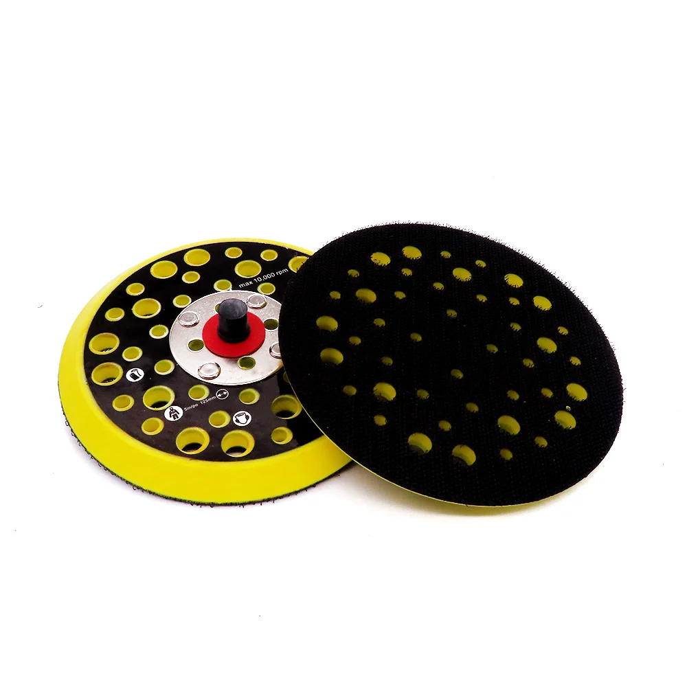 

5 inch 125mm 44 Holes Sander Backing Pad Hook&Loop Sanding Pads with 5/16"-24 Thread Dust Free Sanding Disc Holder for MIRKA
