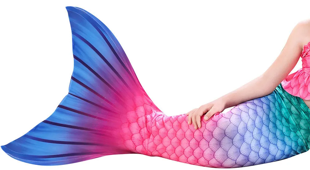 Детское платье принцессы с хвостом Русалочки можно добавить моноласт купальный