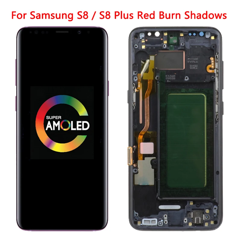 

ЖК-дисплей SUPER AMOLED S8 для Samsung S8 Plus, ЖК-дисплей с сенсорным экраном, рамка, дигитайзер в сборе, SMS8, G950, G950F, S8 PLUS, G955, G955F, ЖК-дисплей