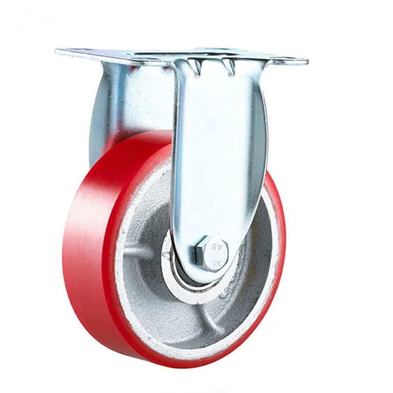 1 Pc Casters 4 Inch CaIron Core Pu Directional Wheel Medium-sized Iron Polyurethane Mute Wear-resistant Industrial Caster | Обустройство
