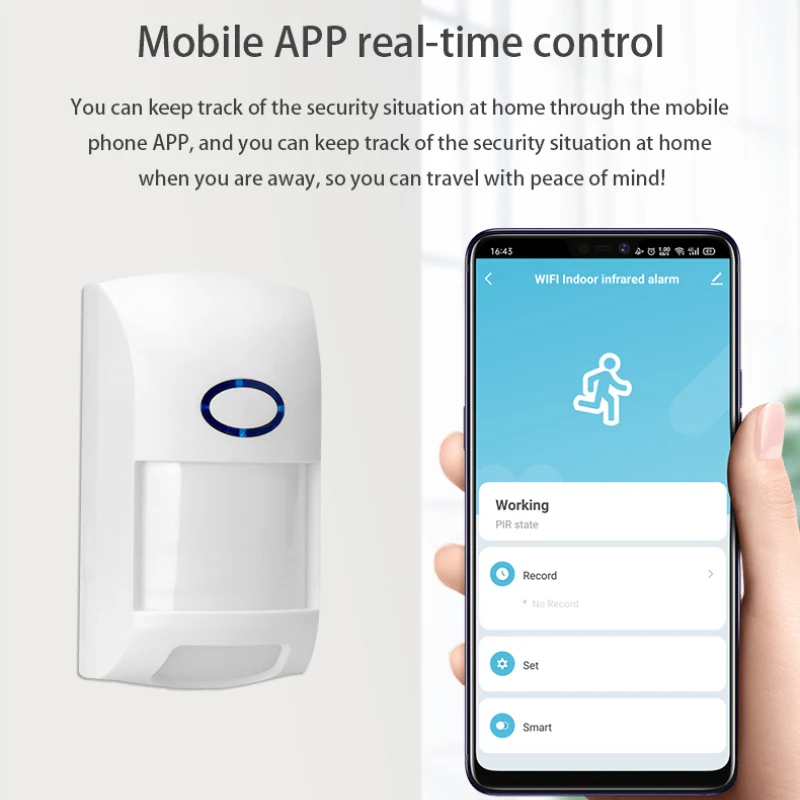 WiFi ИК-детекторы Smart PIR датчик движения сигнализация Push Tuya Life приложение монитор