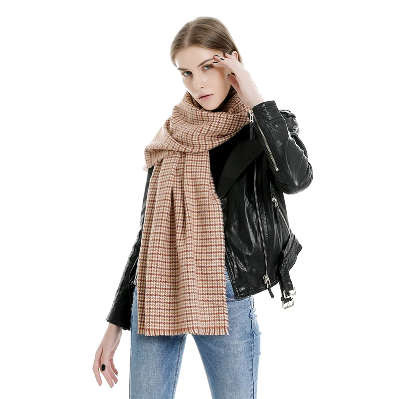 FS элегантный Хаундстут бренд платок эхарпе Femme для женщин хиджаб шаль Высокое