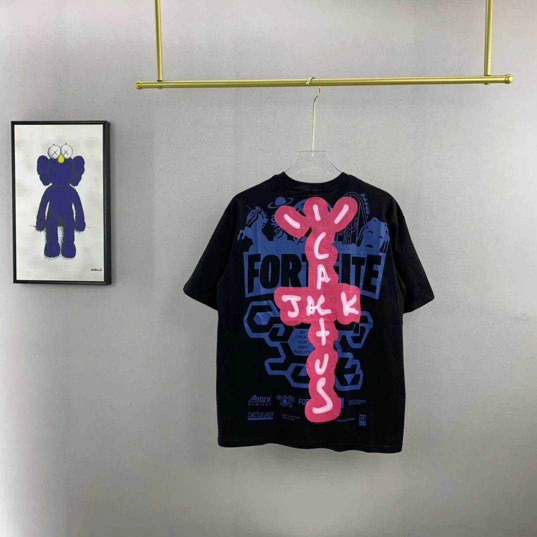 

Футболка TS Fort Night для мужчин и женщин, простая и универсальная белая футболка из 100% хлопка с надписью и коротким рукавом