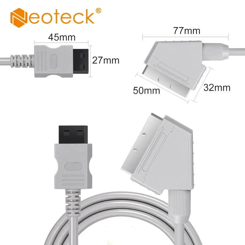 Neoteck 1 8 м реальный RGB Scart кабель для Wii / U ТВ консоль поддерживает 720p 1080i HD система SCART