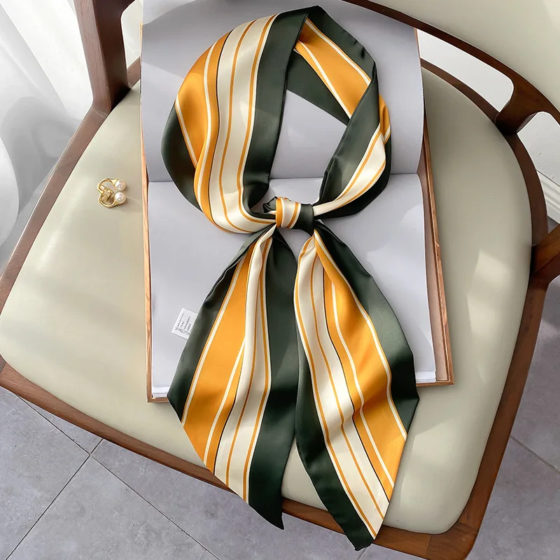 

Color Matching Ponytail Holder Hair Scarf for Women Tie Handle Scarfs for Ladies Bandanas Luxury Hair Band Accessories