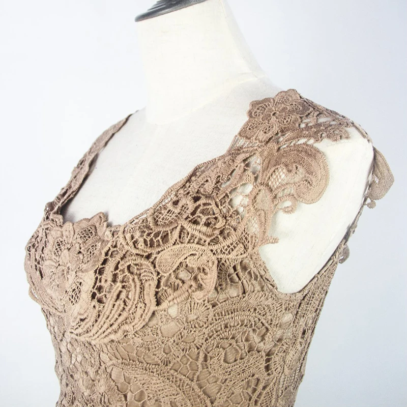 Горячая осенняя распродажа 2016 Мода Зеленое Кружевное Лоскутное платье без