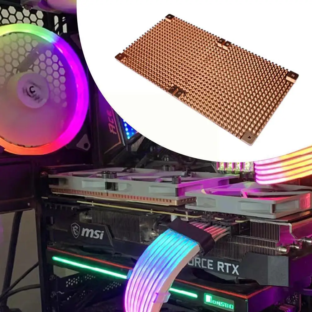 

Pure Full Cover Gpu Backplate Panel Cooling Back Plate Heat Sink Radiator For Graphics Card Cooling 3060 3080 3090 D4u9