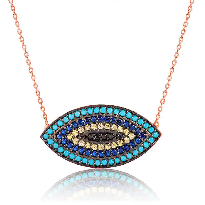 

Silverlina Silver Evil Eye Women Necklace