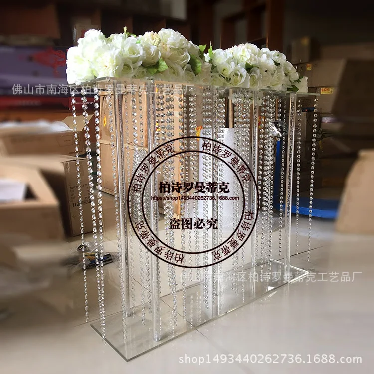 2 шт./лот свадебная кристальная акриловая прозрачная подставка для цветов 31 дюйм