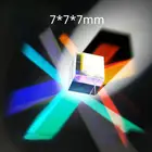 Кубическая Радужная Призма 7*7*7 мм, призменный свет кубическая, для фотосъемки, шестигранная призма, предметы интерьера, научный эксперимент