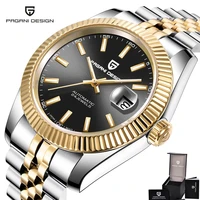 pagani design 2021 new mens stainless steel automatic mechanical watch sapphire waterproof watch men luxury clock reloj hombre
