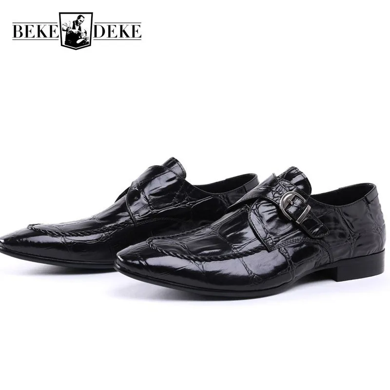 Туфли мужские деловые из натуральной кожи лоферы без застежки для офиса работы