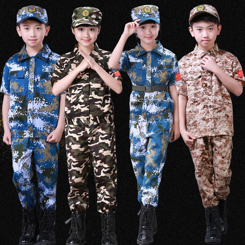 Тактическая Военная униформа для детей, Маскировка на день, карнавал, Хэллоуин для взрослых, костюмы для девочек-разведчиков, мальчиков, солдат, армейский костюм