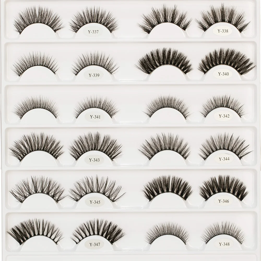 

Yelix New Pop Style 3D-8D Fales Mink Lashes 100% Handmade Fluffy Fake Eyelashes Natural Full Strip Eyelash Vendor Wholesale