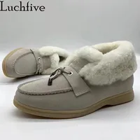 2021 Classic Real Wool Ankle Boots Women Warm Comfortable Natural Fur Snow Boots Suede Leather Winter Hot Sale Boots botas Mujer