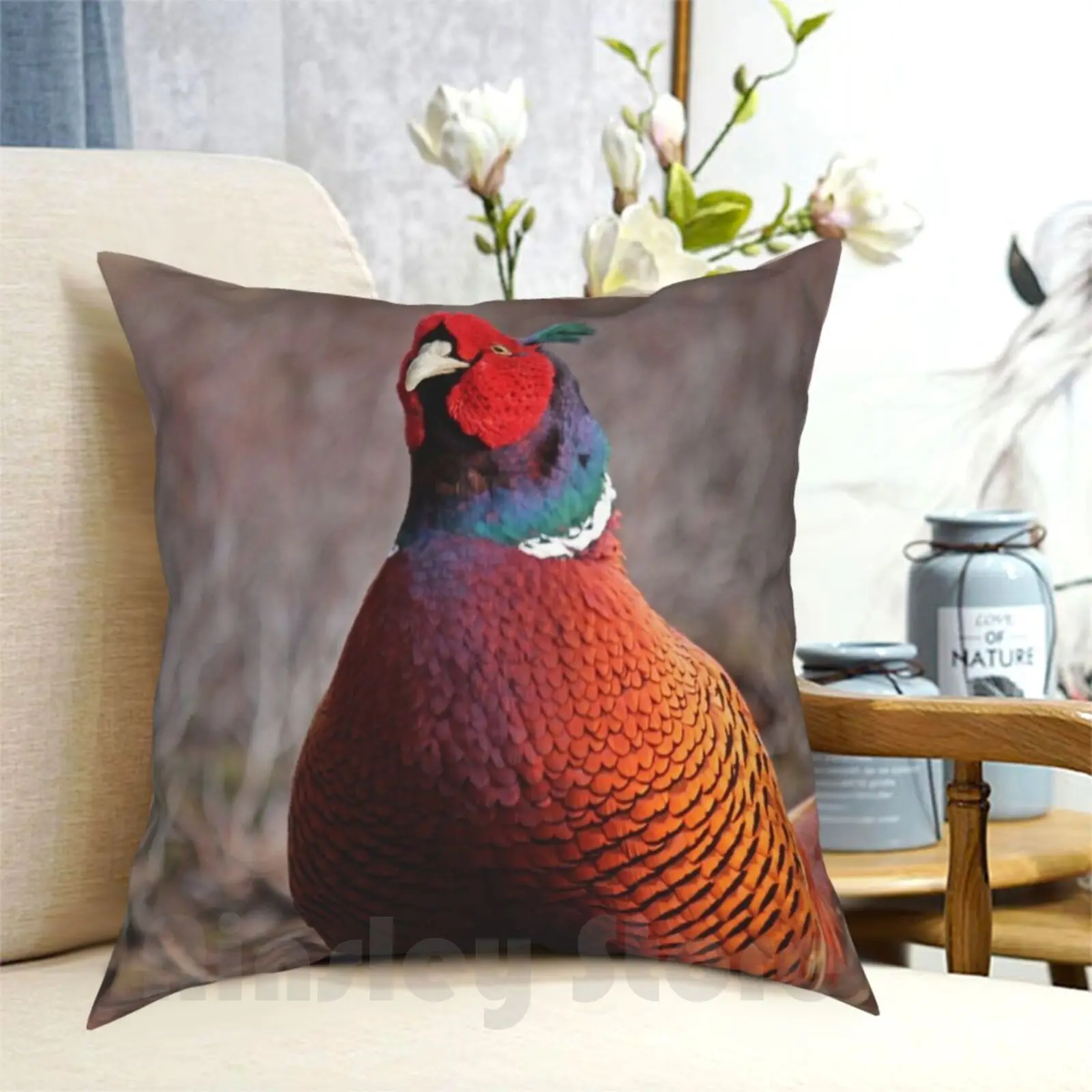 

Очень приятный чехол с подушкой фазана, мягкий чехол с рисунком для дома, птица фазана, игра в Британскую дикую природу, птичьи перья