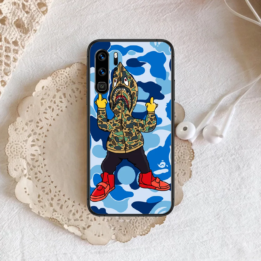 

Trend Fashion sports brand Phone Case For Huawei P Mate 10 20 30 40 Lite Pro smart Z 2019 nova 5t black Bumper Silicone