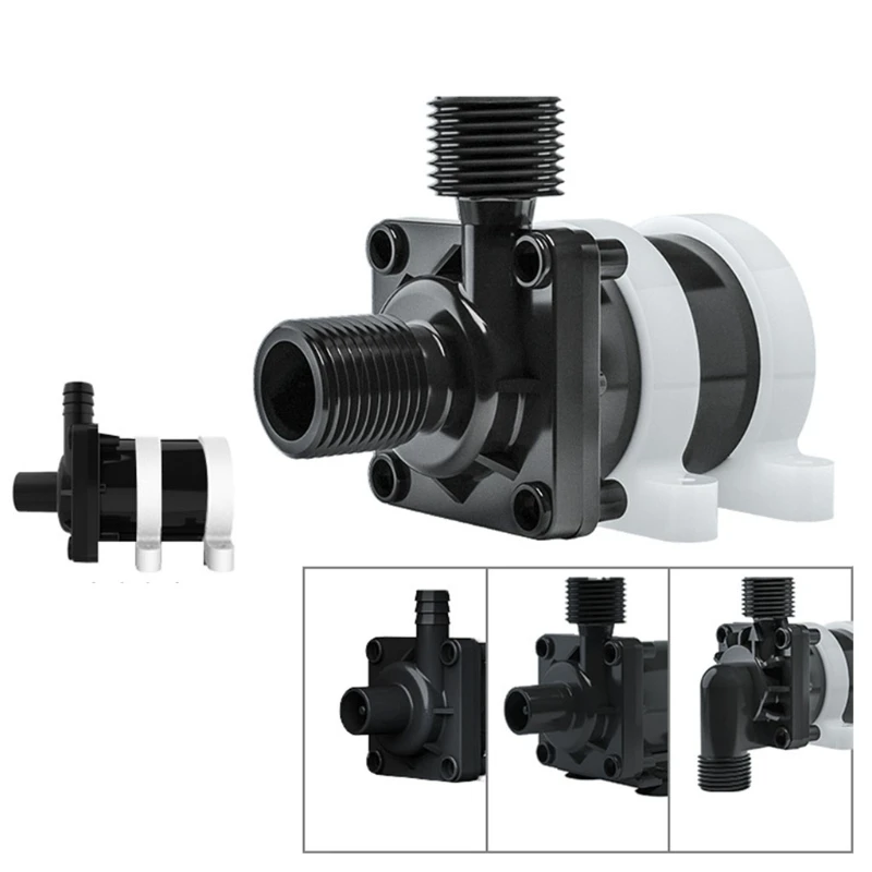 

DC 12V 24V Brushless Water Pump Silent Thread Solar Max 7m 900L/H Heater Shower