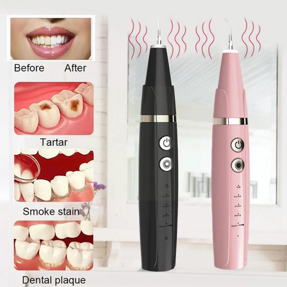 

Elektrische Dental Scaler Tand Calculus Remover Vlekken Tandsteen Trillingen Houtskool Ultrasone Carbon Poeder Cleaner Whit A9Q3