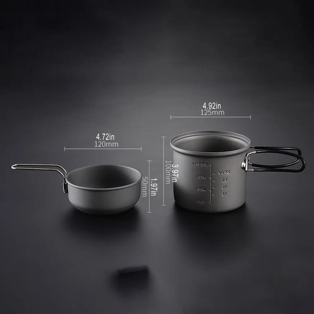 

ALOCS Camping Pot 7-piece Camping Pot Set For 1-2 Persons For Hiking Self-driving Tour CW-C01 Durable Camping Pot